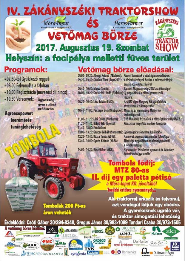Zákányszéki Traktorshow, 2017.08.19., Zákányszék